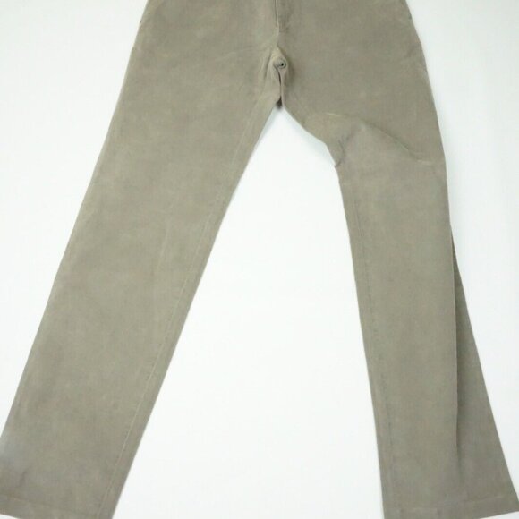 Isaia Tinto Slim Brown Textured Cotton Blend Casual Men Chino Pant 48R EU NEW - Picture 3 of 8